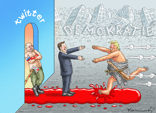 Cartoon: ELONS BLUTTEPICH FÜR TRUMP (medium) by marian kamensky tagged putins,bescherung,ukraine,provokation,swift,nato,osterweiterung,putins,bescherung,ukraine,provokation,swift,nato,osterweiterung