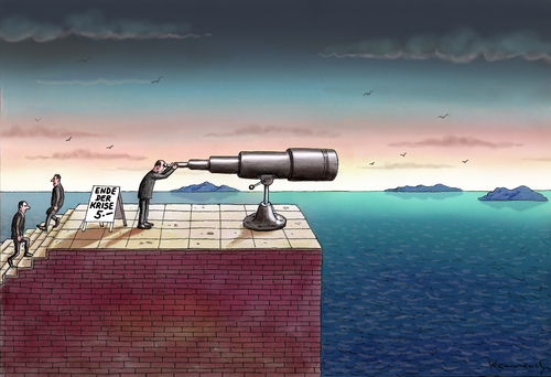 Cartoon: Ende der Krise (medium) by marian kamensky tagged finanzkrise,regierungskrise,pleite,finanzkrise,regierungskrise,pleite