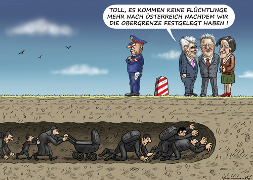 Cartoon: Endlich Ruhe in Österreich (medium) by marian kamensky tagged eu,flüchtlinge,asyl,politik,willkommenskultur,terrorismus,heidenau,horst,seehofer,österreich,bayern,eu,flüchtlinge,asyl,politik,willkommenskultur,terrorismus,heidenau,horst,seehofer,österreich,bayern