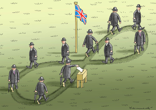 Cartoon: ENDLOSBREXITABSTIMMUNG (medium) by marian kamensky tagged brexit,theresa,may,england,eu,schottland,weicher,wahlen,boris,johnson,nigel,farage,referendum,brexit,theresa,may,england,eu,schottland,weicher,wahlen,boris,johnson,nigel,farage,referendum