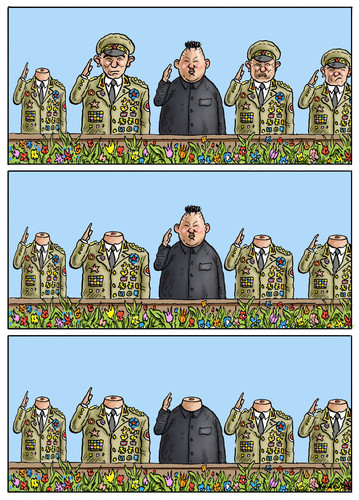 Cartoon: Entfernte Verwandte (medium) by marian kamensky tagged kim,jong,un,nord,korea,hinrichtung,onkel,des,diktators,kim,jong,un,nord,korea,hinrichtung,onkel,des,diktators
