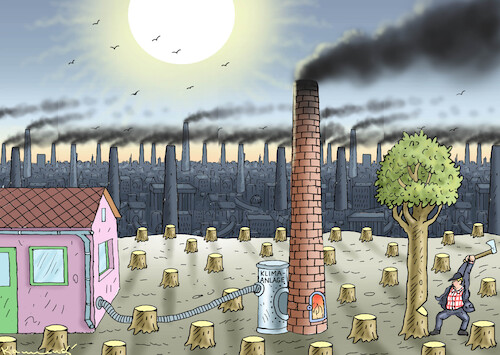 Cartoon: ERDERWÄRMUNG BEI KLIMALEUGNERN (medium) by marian kamensky tagged erderwärmung,bei,klimaleugnern,erderwärmung,bei,klimaleugnern