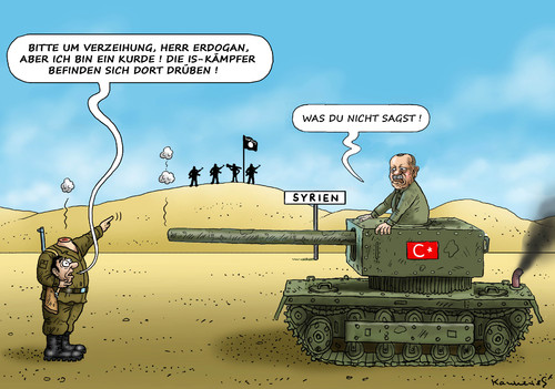 Cartoon: ERDO GUN IN SYRIA (medium) by marian kamensky tagged is,gegen,türkei,terror,syrien,kurden,türkei,gegen,is,kurden,syrien,terror