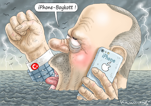 Cartoon: ERDOGAN BENUTZT SELBER iPhone! (medium) by marian kamensky tagged trump,versus,erdogan,lira,türkei,sanktionen,erdogans,iphone,boykott,trump,versus,erdogan,lira,türkei,sanktionen,erdogans,iphone,boykott