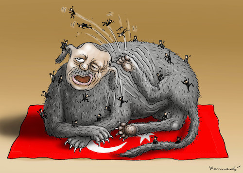 Cartoon: ERDOHUND (medium) by marian kamensky tagged erdogan,putscch,gülen,nationalismus,beitrittsverhandlungen,verfolgung,merkel,erdogan,putscch,gülen,nationalismus,beitrittsverhandlungen,verfolgung,merkel