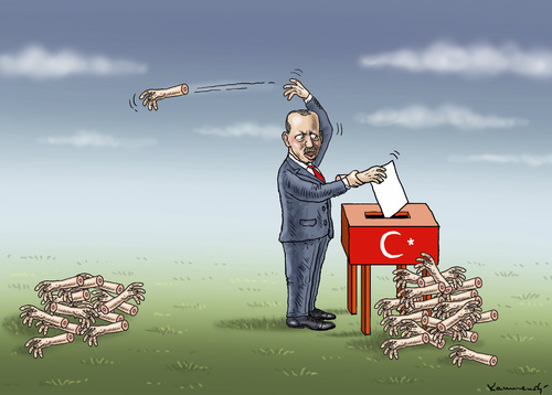 Cartoon: ERDOWAHNWAHLEN (medium) by marian kamensky tagged erdogan,is,kurden,syrien,terror,irak,ankara,wahlen,in,der,türkei,erdogan,is,kurden,syrien,terror,irak,ankara,wahlen,in,der,türkei