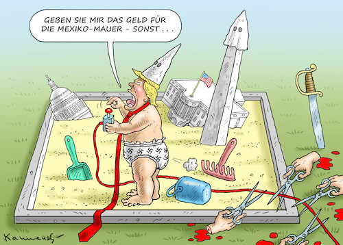 Cartoon: ERPRESSER TRUMP (medium) by marian kamensky tagged obama,trump,präsidentenwahlen,usa,baba,vanga,republikaner,inauguration,demokraten,charlottesville,mexiko,mauer,wikileaks,faschismus,obama,trump,präsidentenwahlen,usa,baba,vanga,republikaner,inauguration,demokraten,charlottesville,mexiko,mauer,wikileaks,faschismus