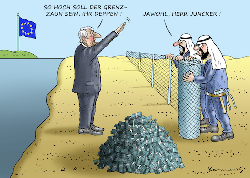 Cartoon: EU-ARABISCHE ZAUNKONFERENZ (medium) by marian kamensky tagged kkk,monarchie,babis,strache,kurz,orban,kopftuchverbot,populismus,kazsynski,ungarn,pressefreiheit,juncker,soros,arabische,konferenz,kkk,monarchie,babis,strache,kurz,orban,kopftuchverbot,populismus,kazsynski,ungarn,pressefreiheit,juncker,soros,arabische,konferenz