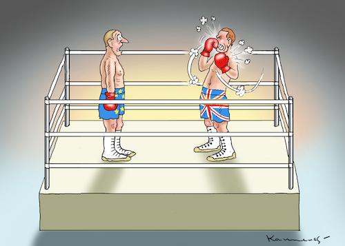 Cartoon: EU-UK RING (medium) by marian kamensky tagged brexit,theresa,may,england,eu,schottland,weicher,wahlen,boris,johnson,nigel,farage,brexit,theresa,may,england,eu,schottland,weicher,wahlen,boris,johnson,nigel,farage