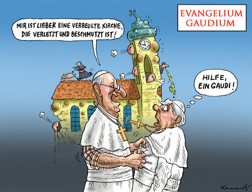 Cartoon: Evangelium Gaudium (medium) by marian kamensky tagged papst,franciskus,evangelium,gaudium,katholische,kirche,josef,ratzinger,papst,franciskus,evangelium,gaudium,katholische,kirche,josef,ratzinger