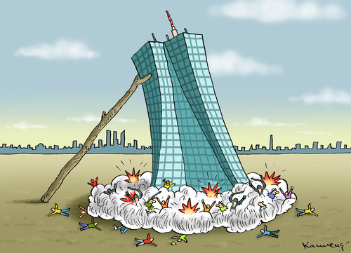 Cartoon: EZB (medium) by marian kamensky tagged ezb,blocupy,frankfurt,ezb,blocupy,frankfurt