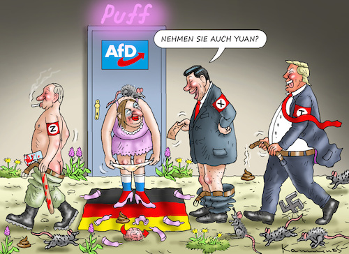 Cartoon: FASCHISTENFRÜHLING MIT KRAH (medium) by marian kamensky tagged eu,wahlen,afd,rechtsradikal,lügen,krah,korruption,spionage,eu,wahlen,afd,rechtsradikal,lügen,krah,korruption,spionage