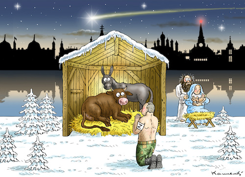 Cartoon: FASCHISTISCHEN LIEBEN NUR OCHS U (medium) by marian kamensky tagged faschistischer,weihnachtsterror,putin,ukraine,energieterror,faschistischer,weihnachtsterror,putin,ukraine,energieterror