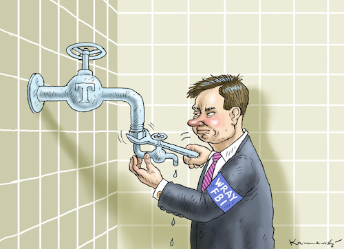 Cartoon: FBI CHEF CHRISTOPHER WRAY (medium) by marian kamensky tagged obama,trump,präsidentenwahlen,usa,baba,vanga,republikaner,inauguration,demokraten,fbi,james,comey,christopher,wray,wikileaks,faschismus,obama,trump,präsidentenwahlen,usa,baba,vanga,republikaner,inauguration,demokraten,fbi,james,comey,christopher,wray,wikileaks,faschismus