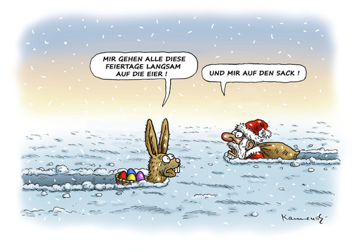 Cartoon: FEIERTAGE (medium) by marian kamensky tagged ostern,osterhase,ostern,osterhase