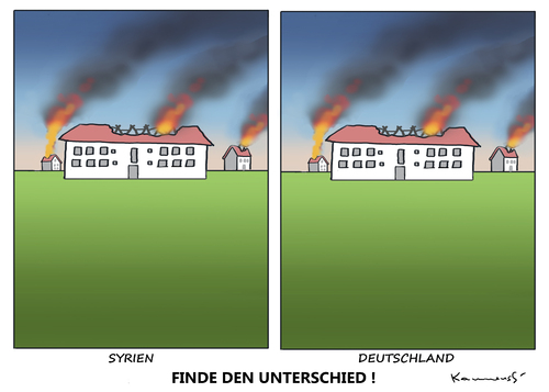 Cartoon: FINDE DEN UNTERSCHIED (medium) by marian kamensky tagged eu,flüchtlinge,asyl,politik,willkommenskultur,terrorismus,heidenau,horst,seehofer,bayern,eu,flüchtlinge,asyl,politik,willkommenskultur,terrorismus,heidenau,horst,seehofer,bayern