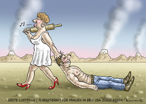 Cartoon: FLIBANSERIN VIAGRA FÜR FRAUEN (medium) by marian kamensky tagged flibanserin,für,frauen,usa,flibanserin,viagra,für,frauen,usa