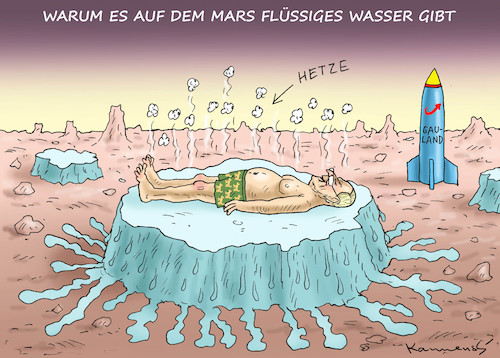 Cartoon: FLIESSENDES WASSER AUF DEM MARS (medium) by marian kamensky tagged söder,puscht,gegen,seehofer,csu,bayern,vogelschiss,gauland,kreuze,fliessendes,wasser,auf,dem,mars,söder,puscht,gegen,seehofer,csu,bayern,vogelschiss,gauland,kreuze,fliessendes,wasser,auf,dem,mars