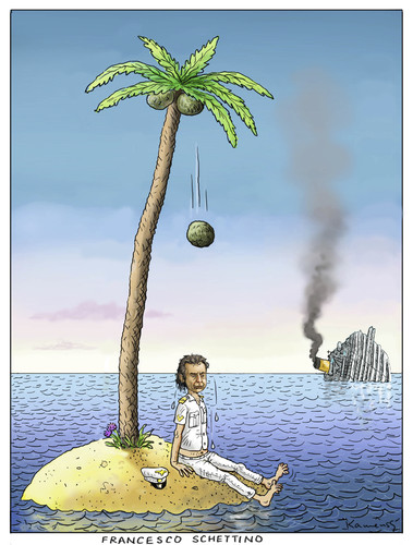 Cartoon: Francesco Schettino (medium) by marian kamensky tagged costa,concordia,schiffsbruch,italien,costa concordia,schiffsbruch,italien,kreuzfahrt,costa,concordia