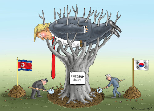 Cartoon: FRIEDENSBAUM (medium) by marian kamensky tagged obama,trump,präsidentenwahlen,usa,baba,vanga,republikaner,inauguration,demokraten,kim,jong,un,wikileaks,faschismus,obama,trump,präsidentenwahlen,usa,baba,vanga,republikaner,inauguration,demokraten,kim,jong,un,wikileaks,faschismus