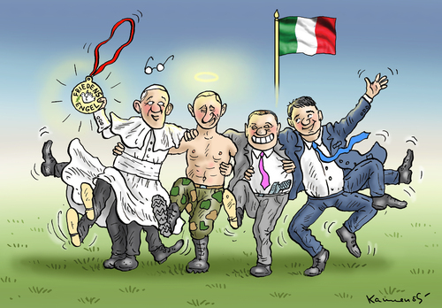 FRIEDENSENGEL PUTIN IN ITALIEN FRIEDENSENGEL PUTIN IN ITALIEN