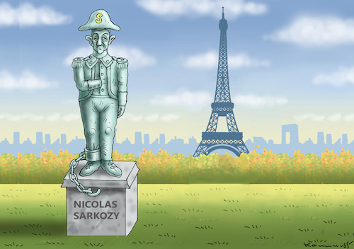 Cartoon: FUSSFESSELHAFT FÜR SARKOZY (medium) by marian kamensky tagged fussfesselhaft,für,sarkozy,korruption,bestechung,frankreich,fussfesselhaft,für,sarkozy,korruption,bestechung,frankreich