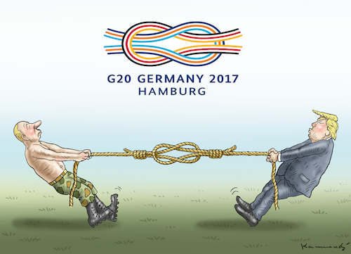 Cartoon: G20 IN HAMBURG (medium) by marian kamensky tagged g20,in,hamburg,g20,in,hamburg