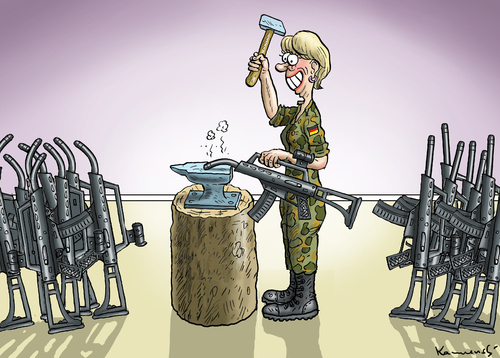 Cartoon: G36-MODERNISIERUNG (medium) by marian kamensky tagged ursula,und,die,m36,rettet,bundeswehr,ursula,und,die,m36,rettet,bundeswehr