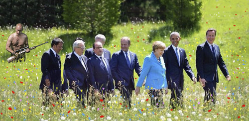 Cartoon: G - 7 (medium) by marian kamensky tagged g7,summit,in,germany