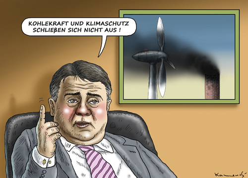 Cartoon: GABRIELS KOHLEKLIMASCHUTZ (medium) by marian kamensky tagged gabriels,kohleklimaschutz,wirtschaftsministerium,umweltschutz,gabriels,kohleklimaschutz,wirtschaftsministerium,umweltschutz