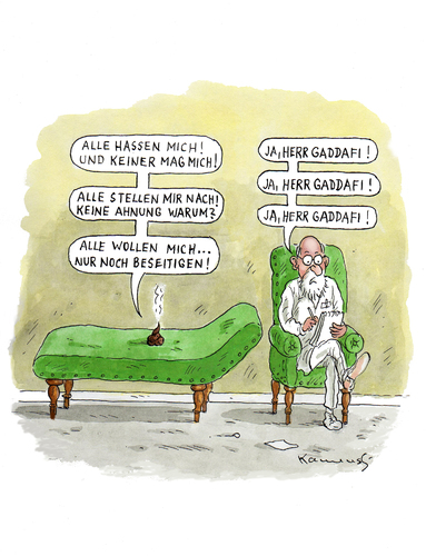 Gaddafi beim Psychiater Gaddafi beim Psychiater