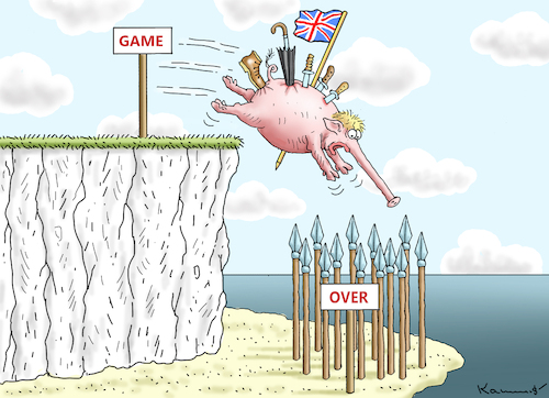 Cartoon: GAME OVER FÜR BORIS (medium) by marian kamensky tagged game,over,für,boris,game,over,für,boris