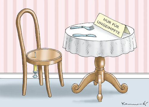 Cartoon: Gastronomie für Ungeimpfte (medium) by marian kamensky tagged gastronomie,für,ungeimpfte,gastronomie,für,ungeimpfte