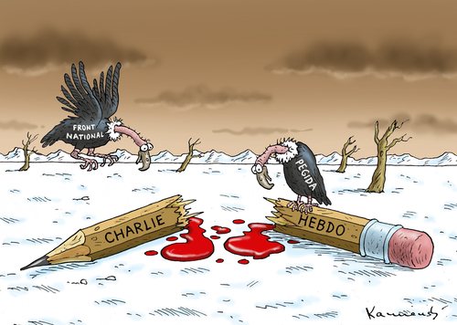 Cartoon: GEIERGIER (medium) by marian kamensky tagged charlie,hebdo,terroranschlag,paris,karikatur,is,charlie,hebdo,terroranschlag,paris,karikatur,is