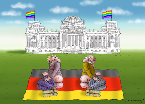 Cartoon: GEILE REPUBLIK DEUTSCHLAND (medium) by marian kamensky tagged ehe,für,alle,ehe,für,alle