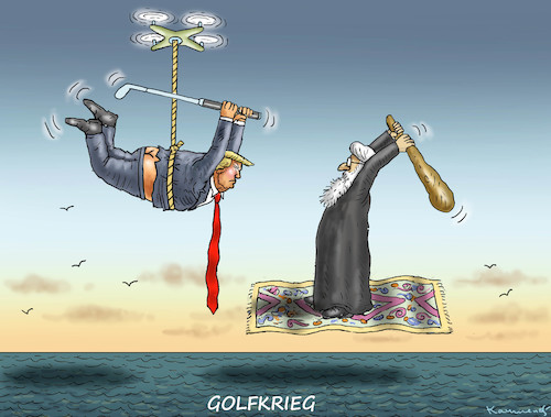 Cartoon: GOLFKRIEG AM PERVERSISCHEN GOLF (medium) by marian kamensky tagged obama,trump,präsidentenwahlen,usa,baba,vanga,republikaner,inauguration,demokraten,kim,jong,un,wikileaks,faschismus,singarur,nato,summit,ruhani,iran,atomabkommen,pompeo,merkel,soleimani,obama,trump,präsidentenwahlen,usa,baba,vanga,republikaner,inauguration,demokraten,kim,jong,un,wikileaks,faschismus,singarur,nato,summit,ruhani,iran,atomabkommen,pompeo,merkel,soleimani