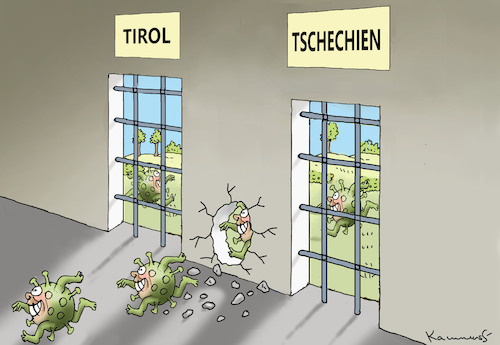 Cartoon: GRENZEN DICHT (medium) by marian kamensky tagged coronavirus,epidemie,gesundheit,panik,stillegung,trump,impfstoff,pandemie,coronavirus,epidemie,gesundheit,panik,stillegung,trump,impfstoff,pandemie