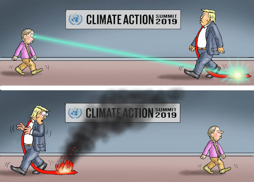 Cartoon: GRETA NICHT GANZ KLIMANEUTRAL (medium) by marian kamensky tagged klimaschutzgipfel,new,york,merkel,akk,greta,thunberg,cdu,spd,groko,trump,klimaschutzgipfel,new,york,merkel,akk,greta,thunberg,cdu,spd,groko,trump