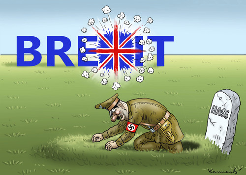 Cartoon: Guten Morgen Hass (medium) by marian kamensky tagged cameron,brexit,eu,joe,cox,ukip,nationalismus,cameron,brexit,eu,joe,cox,ukip,nationalismus