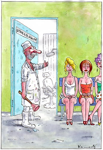 Cartoon: Gynecologist (medium) by marian kamensky tagged humor