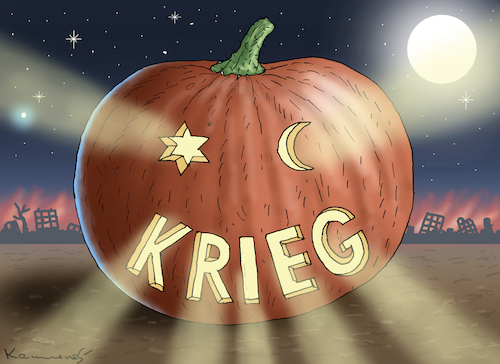 Cartoon: HALLOWEENKRIEG (medium) by marian kamensky tagged hamas,greift,israel,an,happy,halloween,hamas,greift,israel,an,happy,halloween