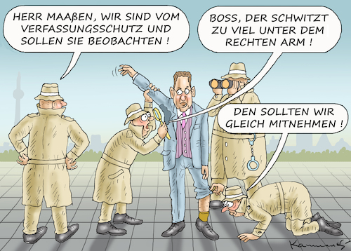 Cartoon: HANS-GEORG MAAßEN AM SCHWITZEN (medium) by marian kamensky tagged merkel,seehofer,unionskrise,csu,cdu,flüchtlinge,gauland,merz,afd,akk,spahn,pegida,hutbürger,merkel,seehofer,unionskrise,csu,cdu,flüchtlinge,gauland,merz,afd,akk,spahn,pegida,hutbürger