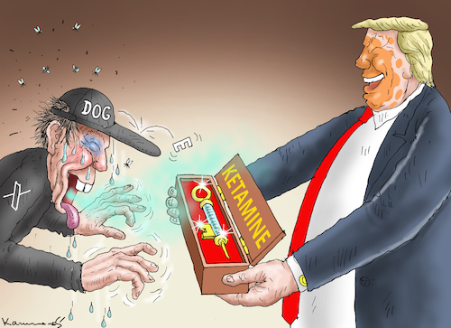 Cartoon: HAPPY MUSK (medium) by marian kamensky tagged musk,trump,zuckerberg,bezos,felon,and,elon,in,panama,zölle,diktator,selenskyj,putin,ukraine,usa,china,handelskrieg,ketamin,musk,trump,zuckerberg,bezos,felon,and,elon,in,panama,zölle,diktator,selenskyj,putin,ukraine,usa,china,handelskrieg,ketamin