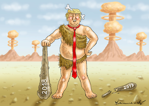 Cartoon: HAPPY NEW TRUMP 2018 ! (medium) by marian kamensky tagged merry,christmas,and,happy,new,year,2018,merry,christmas,and,happy,new,year,2018