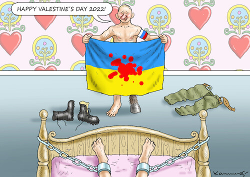 Cartoon: HAPPY VALENTINES DAY (medium) by marian kamensky tagged putins,bescherung,ukraine,provokation,baerbock,lawrow,nato,osterweiterung,putins,bescherung,ukraine,provokation,baerbock,lawrow,nato,osterweiterung