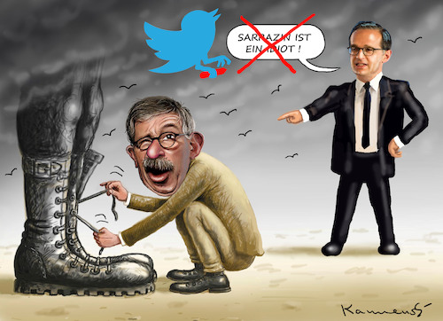 Cartoon: HEIKO MAAS TWITTER-ZENSUR (medium) by marian kamensky tagged heiko,maas,twitter,zensur,heiko,maas,twitter,zensur