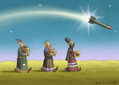 Cartoon: HEILIGE DREI KÖNIGE (medium) by marian kamensky tagged heilige,drei,könige,heilige,drei,könige