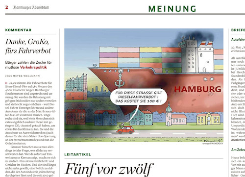 HEUTE IM HAMBURGER ABENDBLATT HEUTE IM HAMBURGER ABENDBLATT