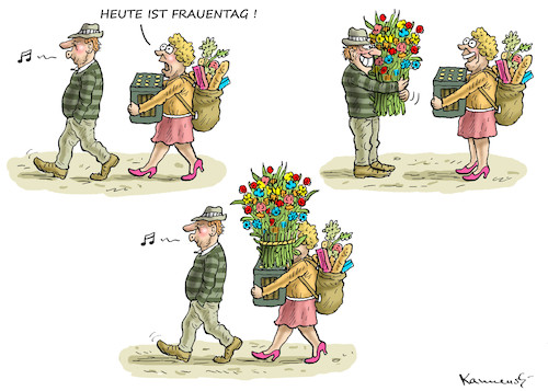Cartoon: HEUTE IST FRAUENTAG ! (medium) by marian kamensky tagged heute,ist,frauentag,heute,ist,frauentag