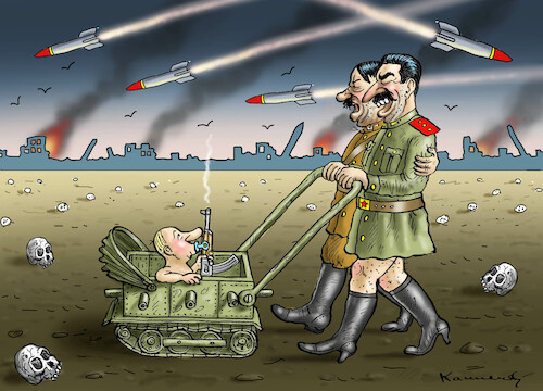 Cartoon: HITLER-STALIN-PAKT-BABY PUTIN (medium) by marian kamensky tagged putins,bescherung,ukraine,provokation,swift,nato,osterweiterung,putins,bescherung,ukraine,provokation,swift,nato,osterweiterung